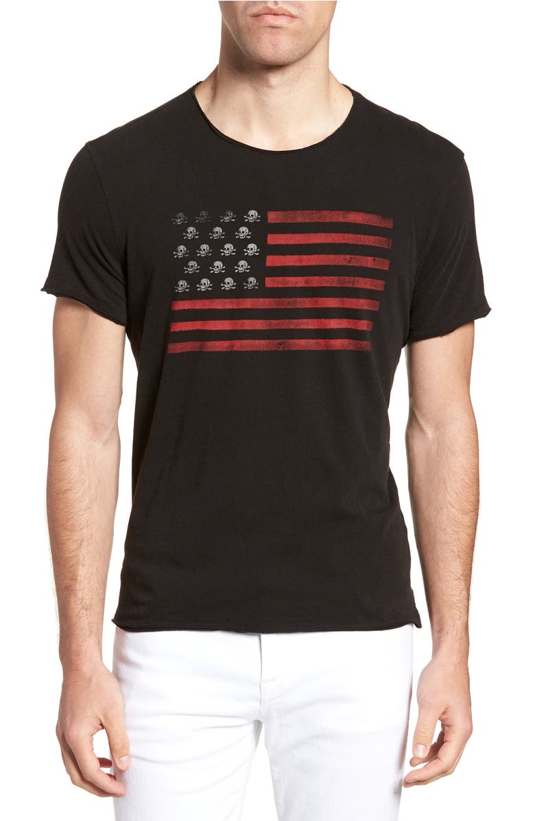 John Varvatos Star USA Skull Flag Crewneck T-Shirt 