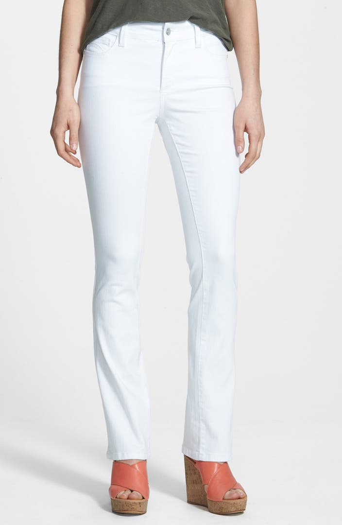 NYDJ 'Billie' Stretch Mini Bootcut Jeans (Optic White) (Regular ...