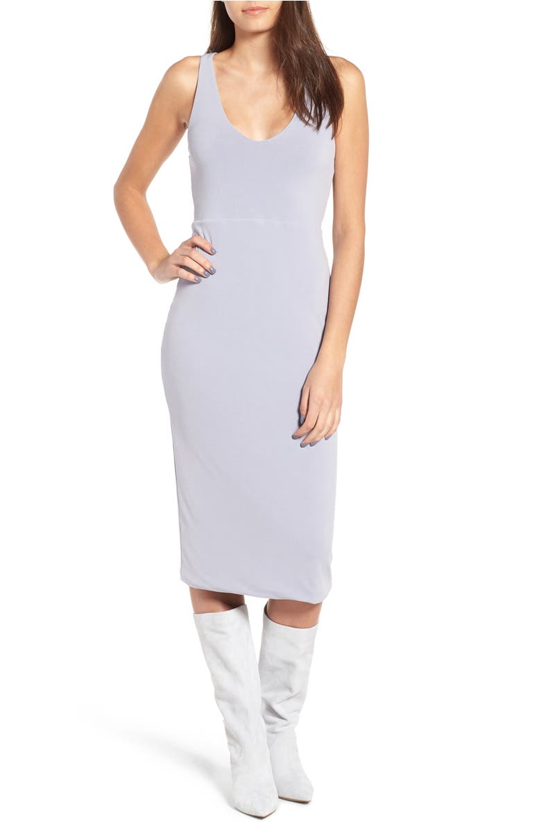Sleek Knit Midi Dress,
                        Main,
                        color, Grey Lilac