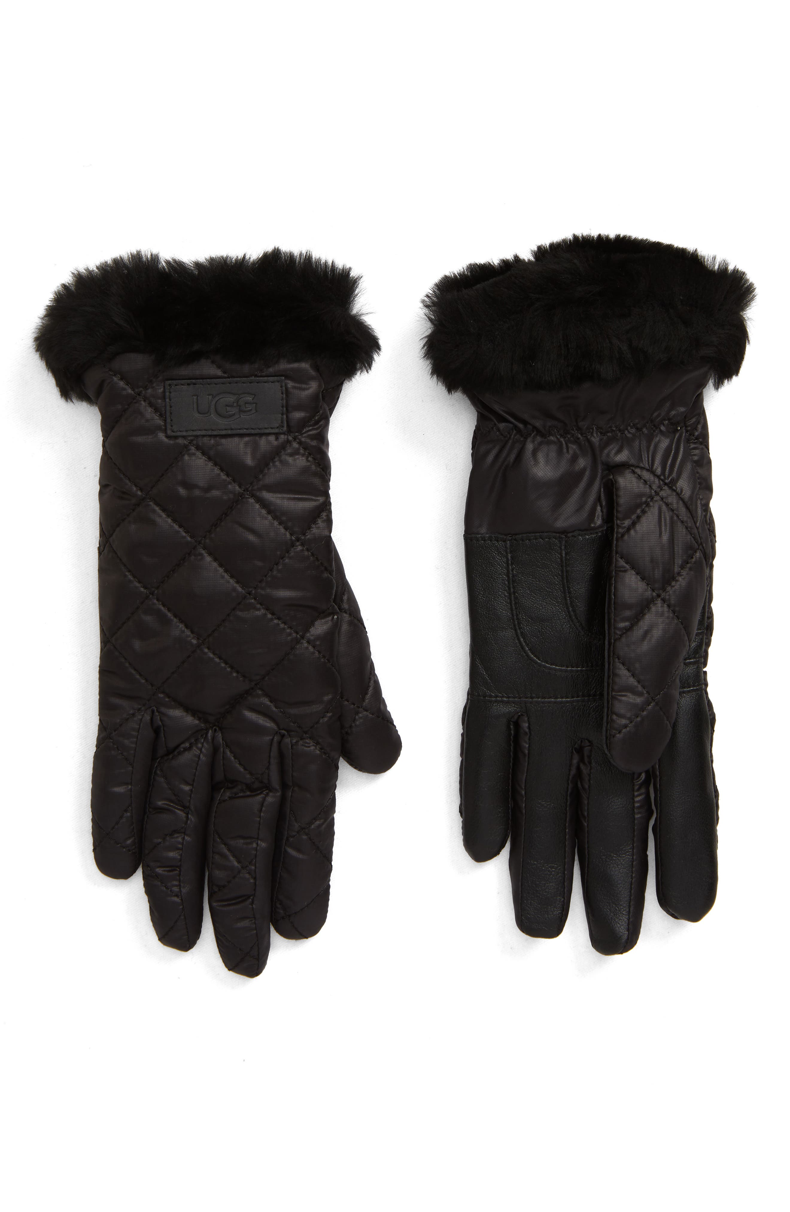 womens leather mittens fur lined