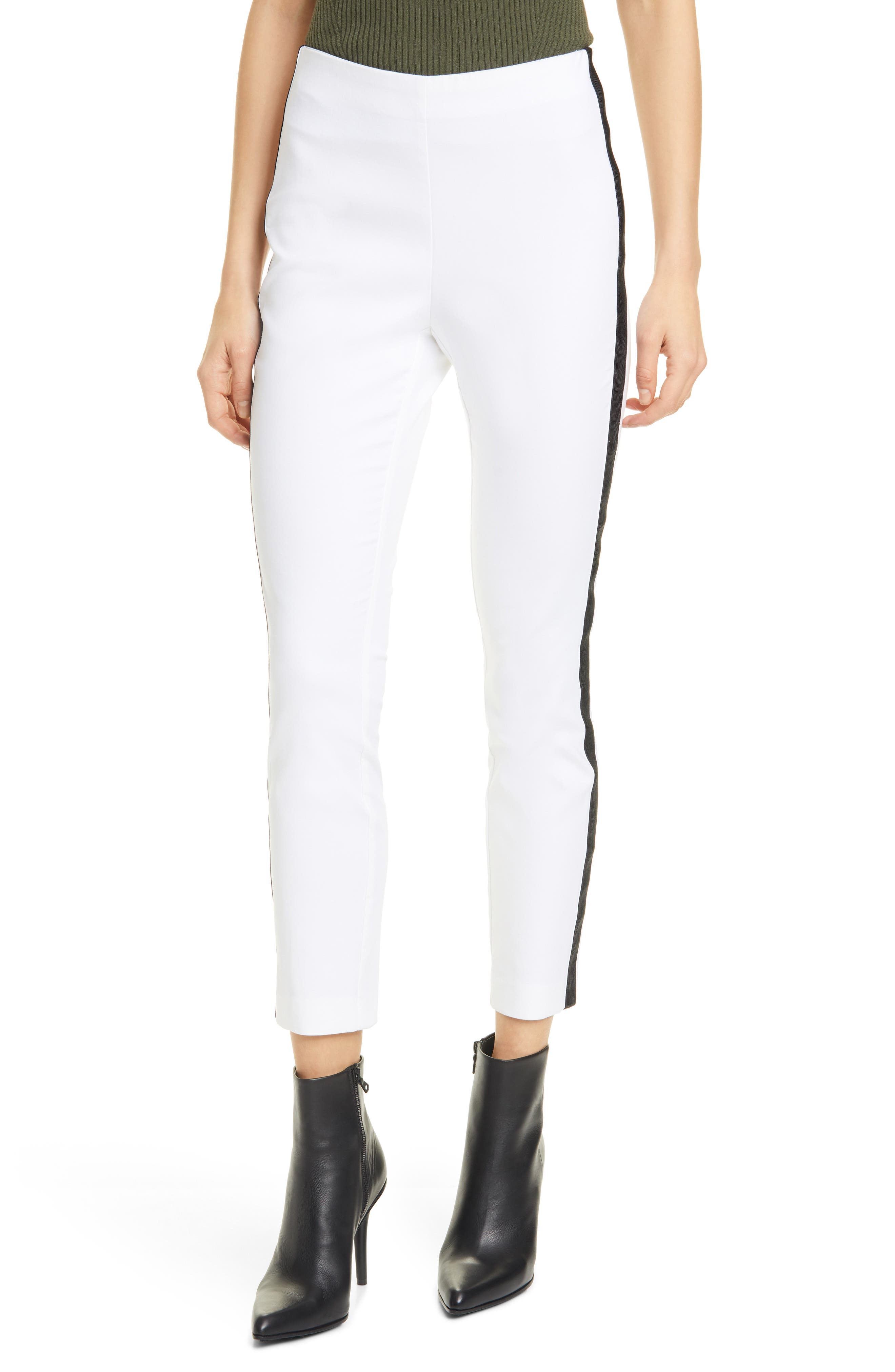 pants with white stripe down the side