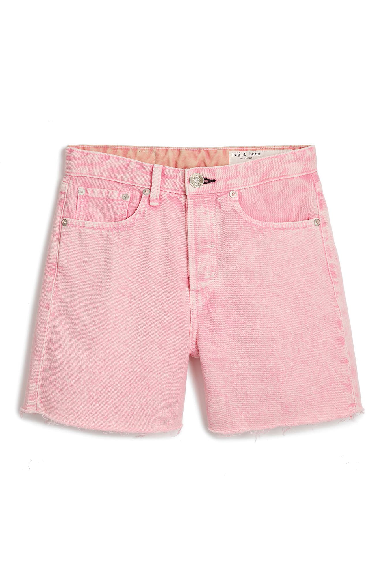 pink jean shorts