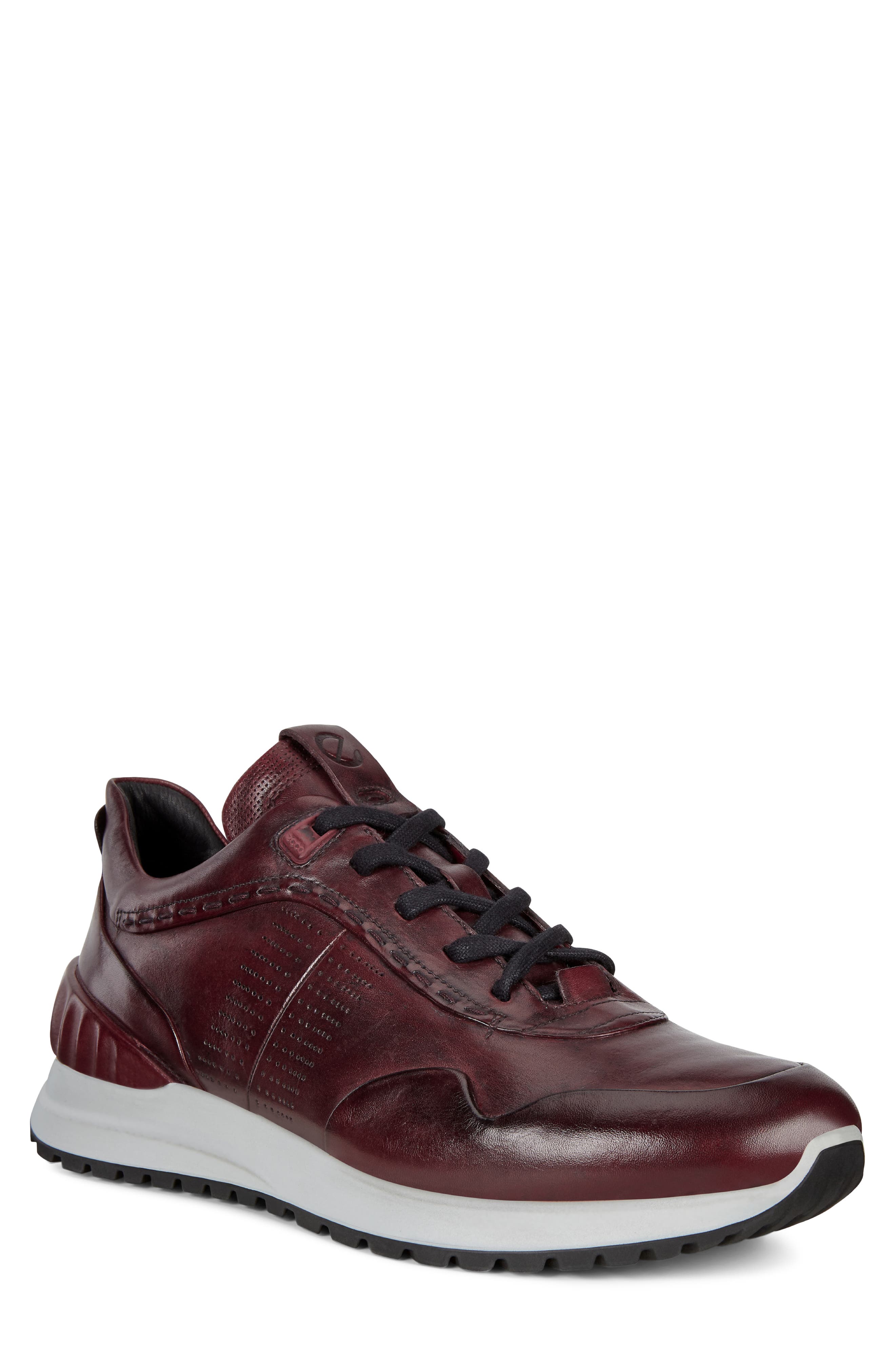 ecco red leather shoes