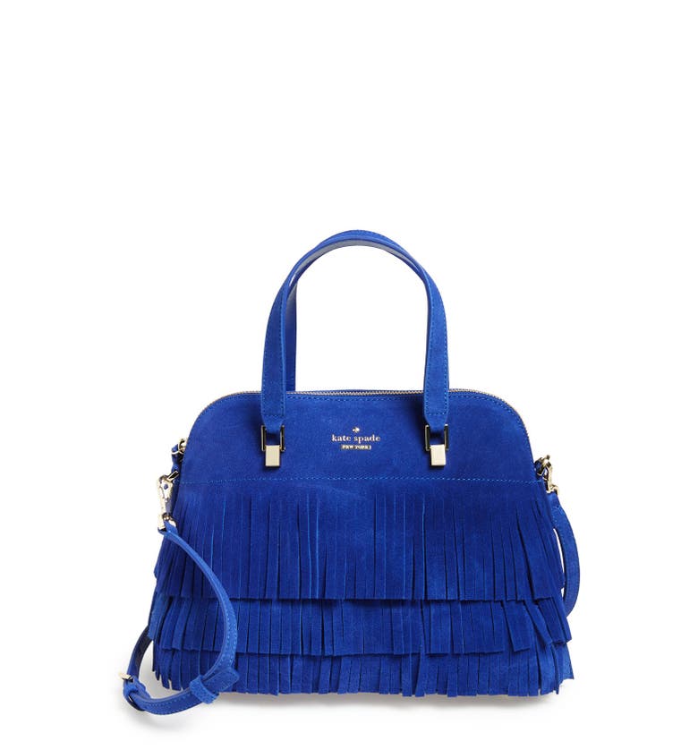 kate spade new york 'sycamore run - maise' suede fringe satchel | Nordstrom