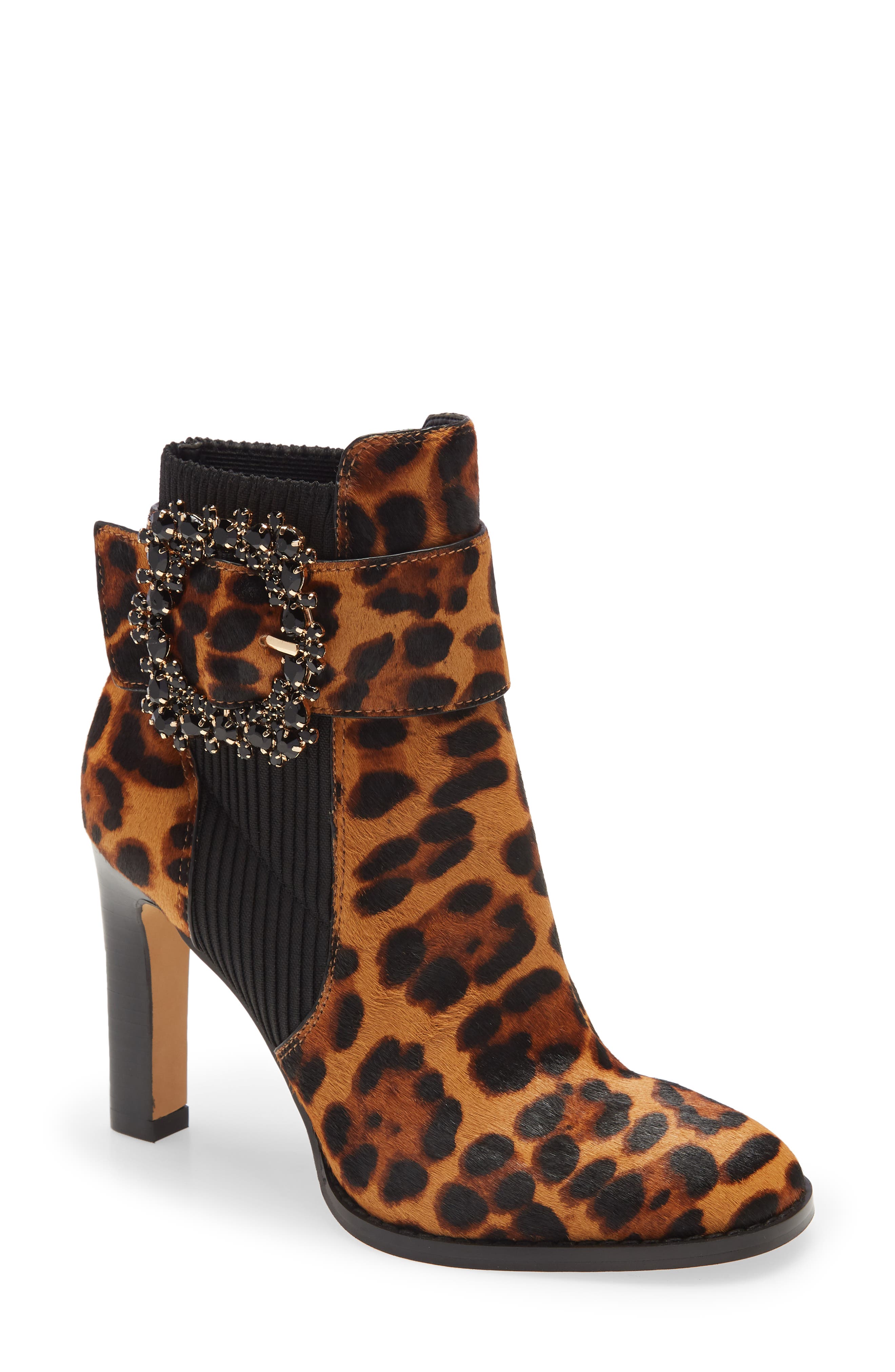 karl lagerfeld leopard booties