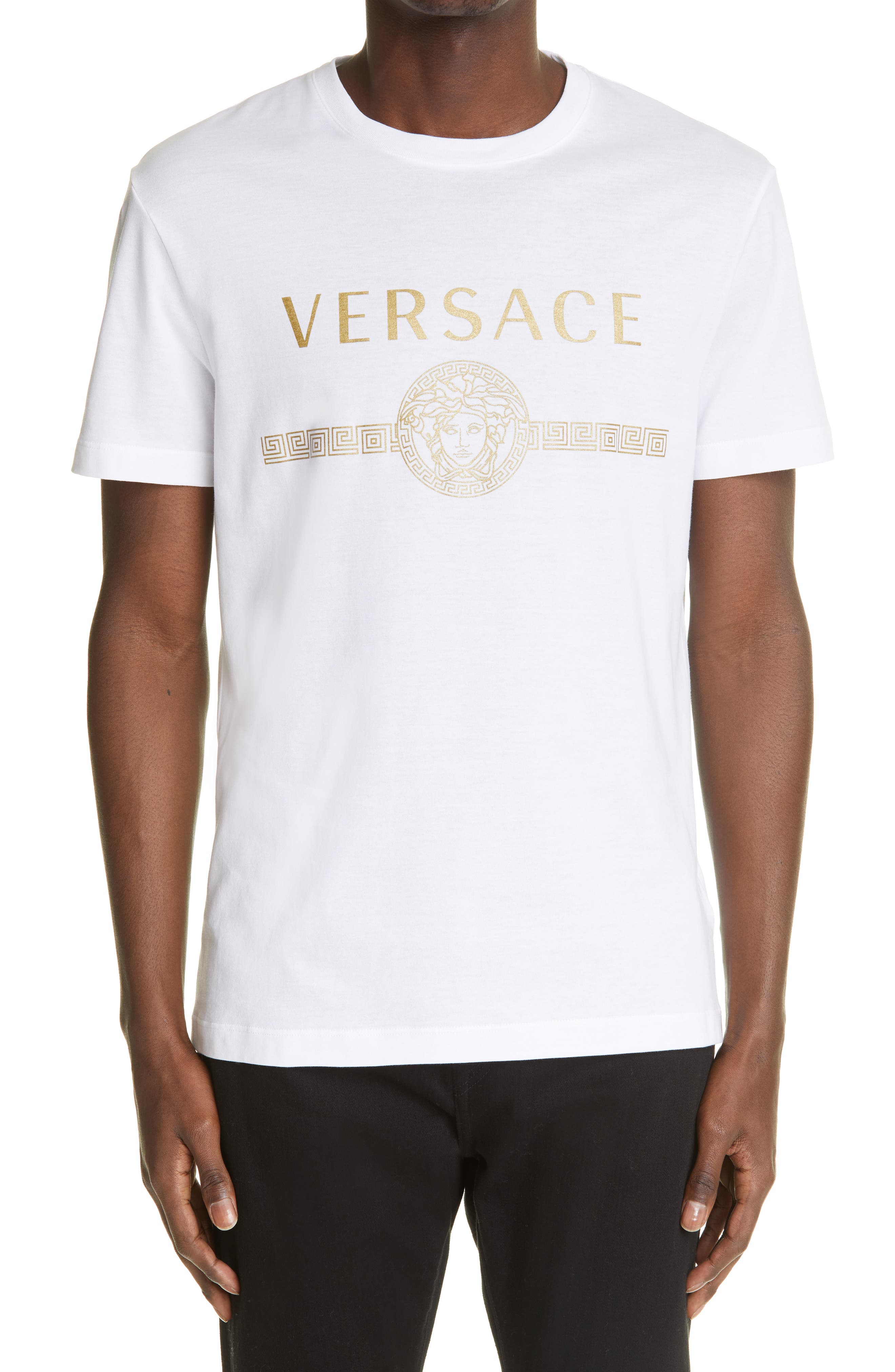 mens white versace shirt
