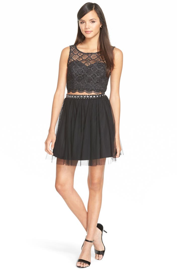 Sequin Hearts Lace Two-Piece Dress | Nordstrom