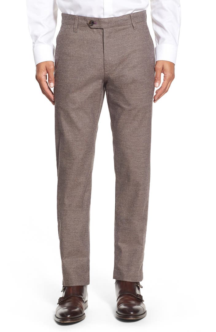 Ted Baker London 'Lommy' Classic Fit Brushed Cotton Trousers | Nordstrom
