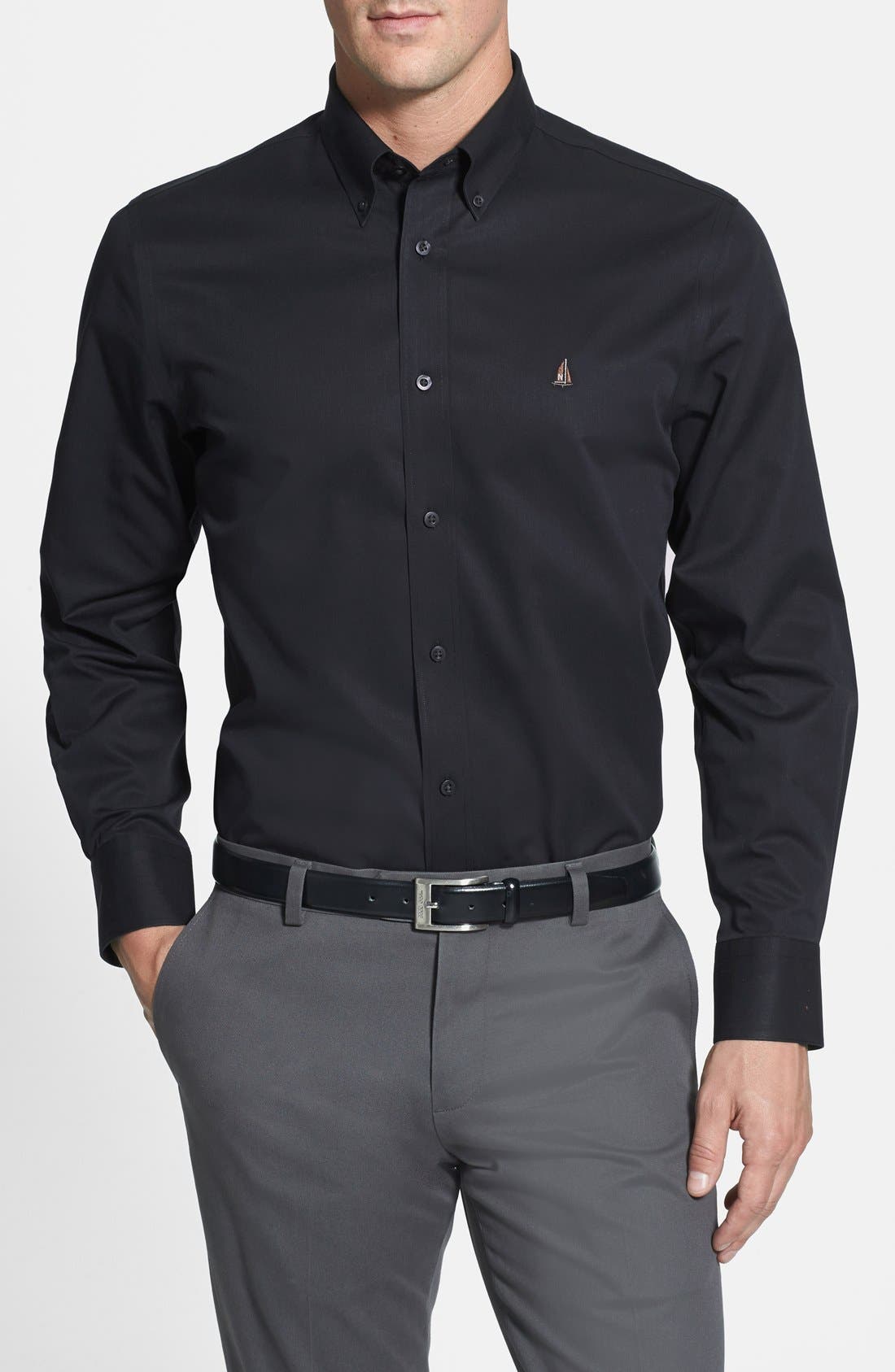 black button up shirt