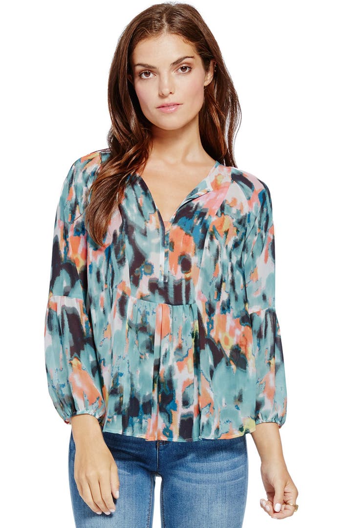 Two by Vince Camuto 'Blurry Dreamland' Ruched Blouse | Nordstrom