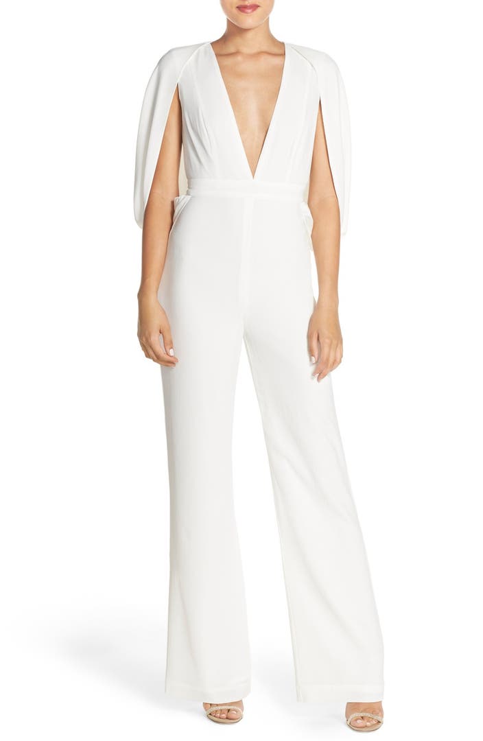 Misha Collection 'Olympia' Cape Sleeve Jumpsuit | Nordstrom