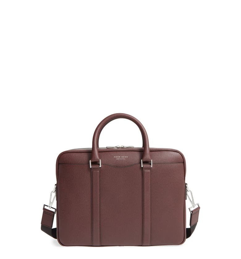 BOSS 'Signature' Leather Briefcase | Nordstrom
