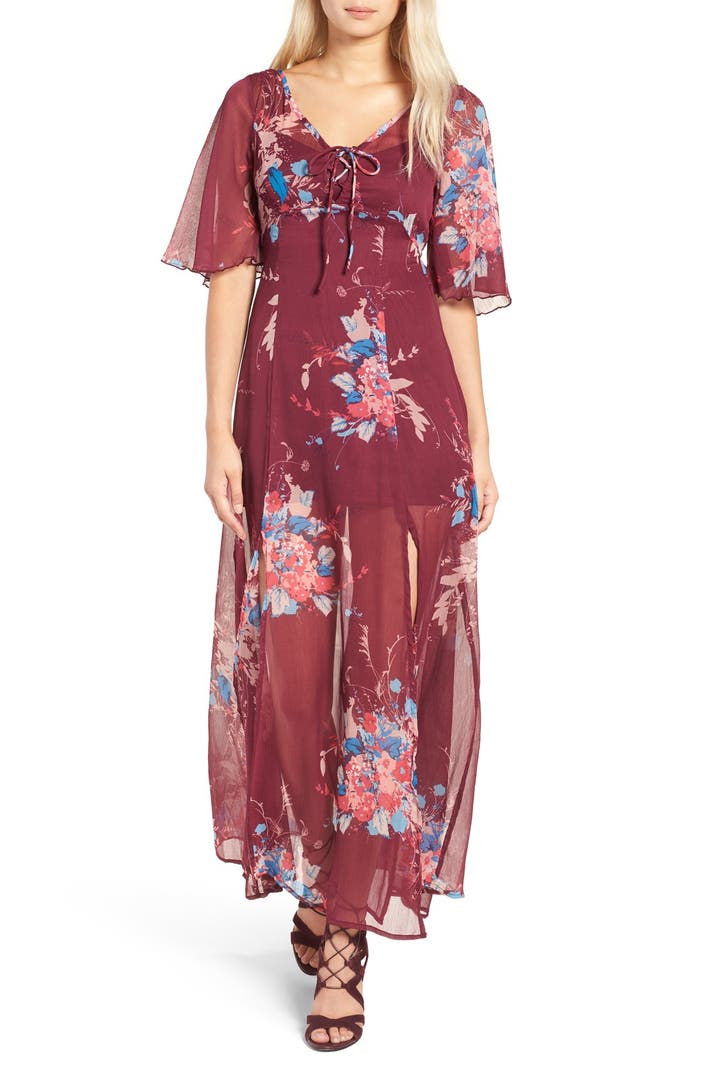 Band of Gypsies Floral Print Maxi Dress | Nordstrom
