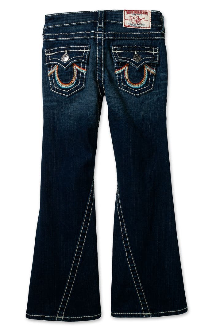 True Religion Brand Jeans 'Rainbow Joey' Bootcut Stretch Jeans (Toddler ...