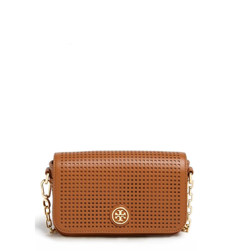 Tory Burch 'Robinson - Mini' Perforated Leather Crossbody Bag | Nordstrom