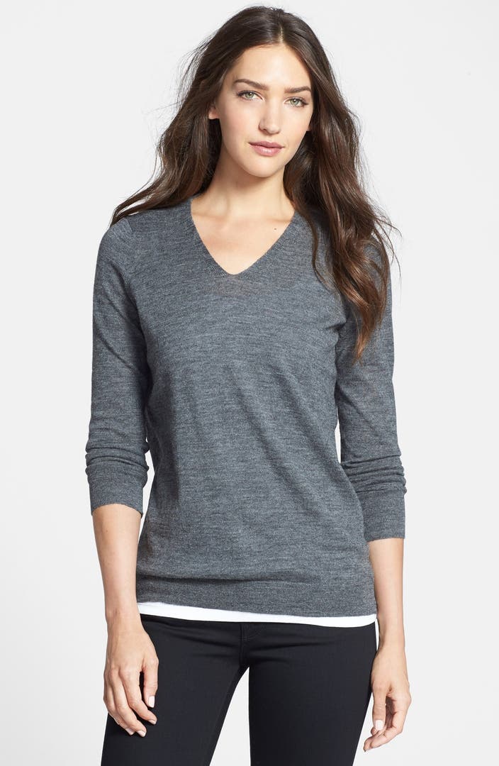 Eileen Fisher The Fisher Project Open Back Alpaca V-Neck Sweater ...