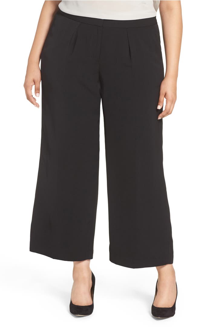 Sejour Wide Leg Crop Pants (Plus Size) | Nordstrom