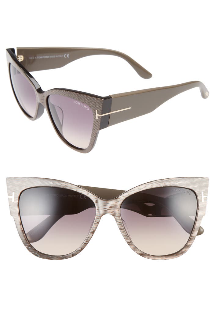 Tom Ford Anoushka 57mm Special Fit Butterfly Sunglasses | Nordstrom