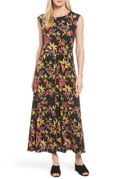 Main Image - Chaus Floral Sparks Jersey Maxi Dress