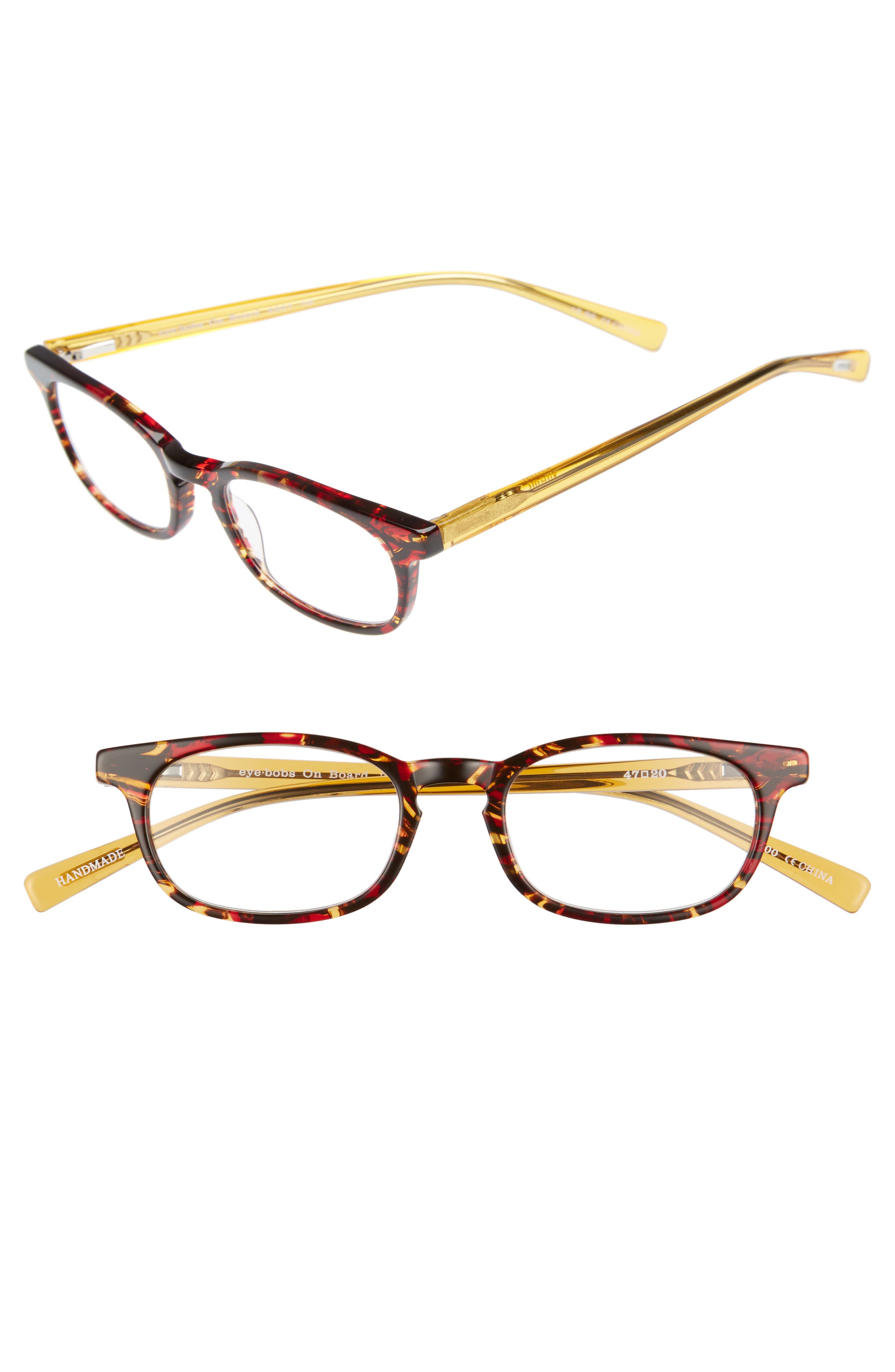 Eyebobs On Board 48mm Reading Glasses In Red Tortoise