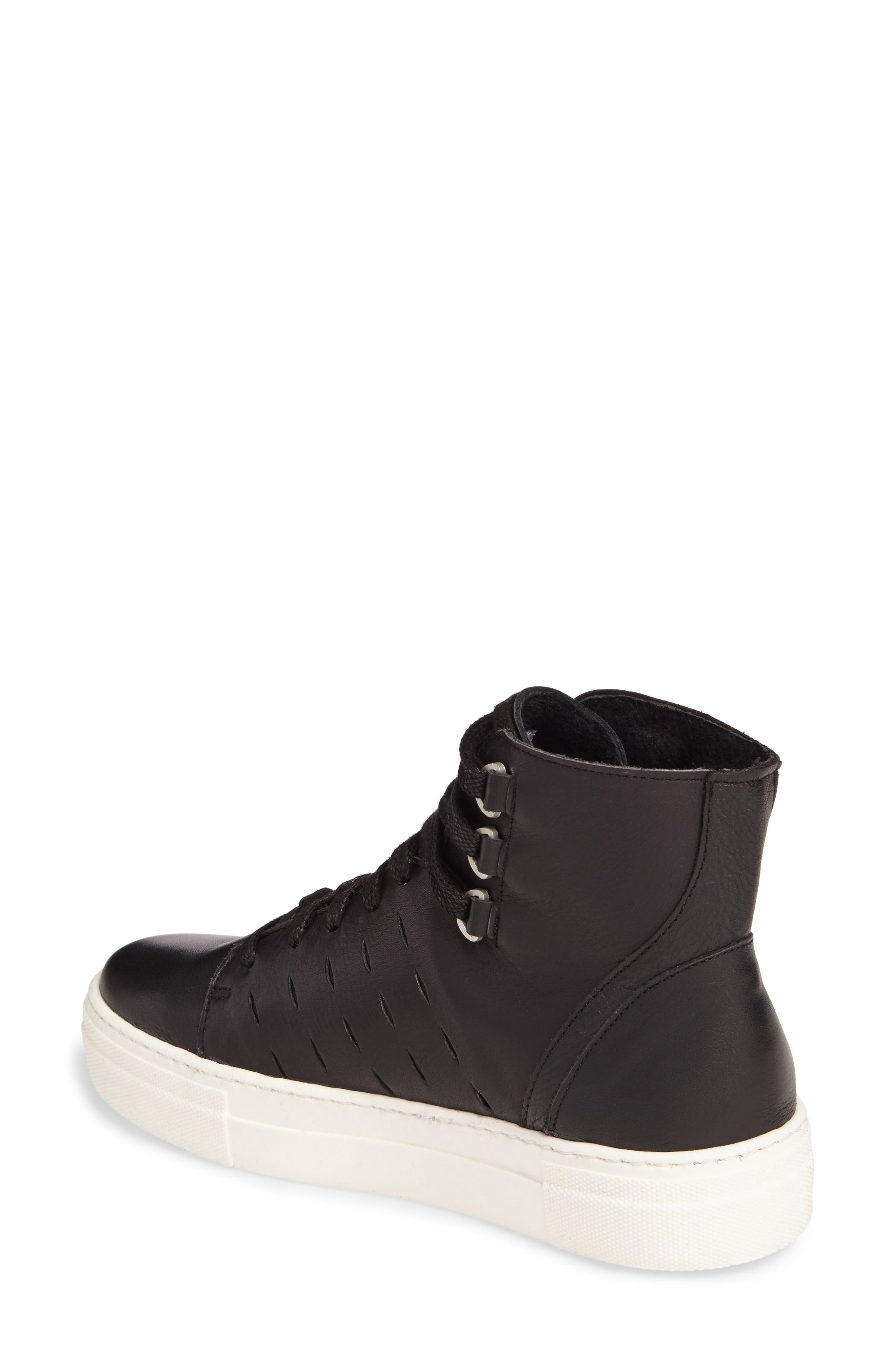 K-Swiss Modern Leather High Top Sneakers In Black Off White | ModeSens