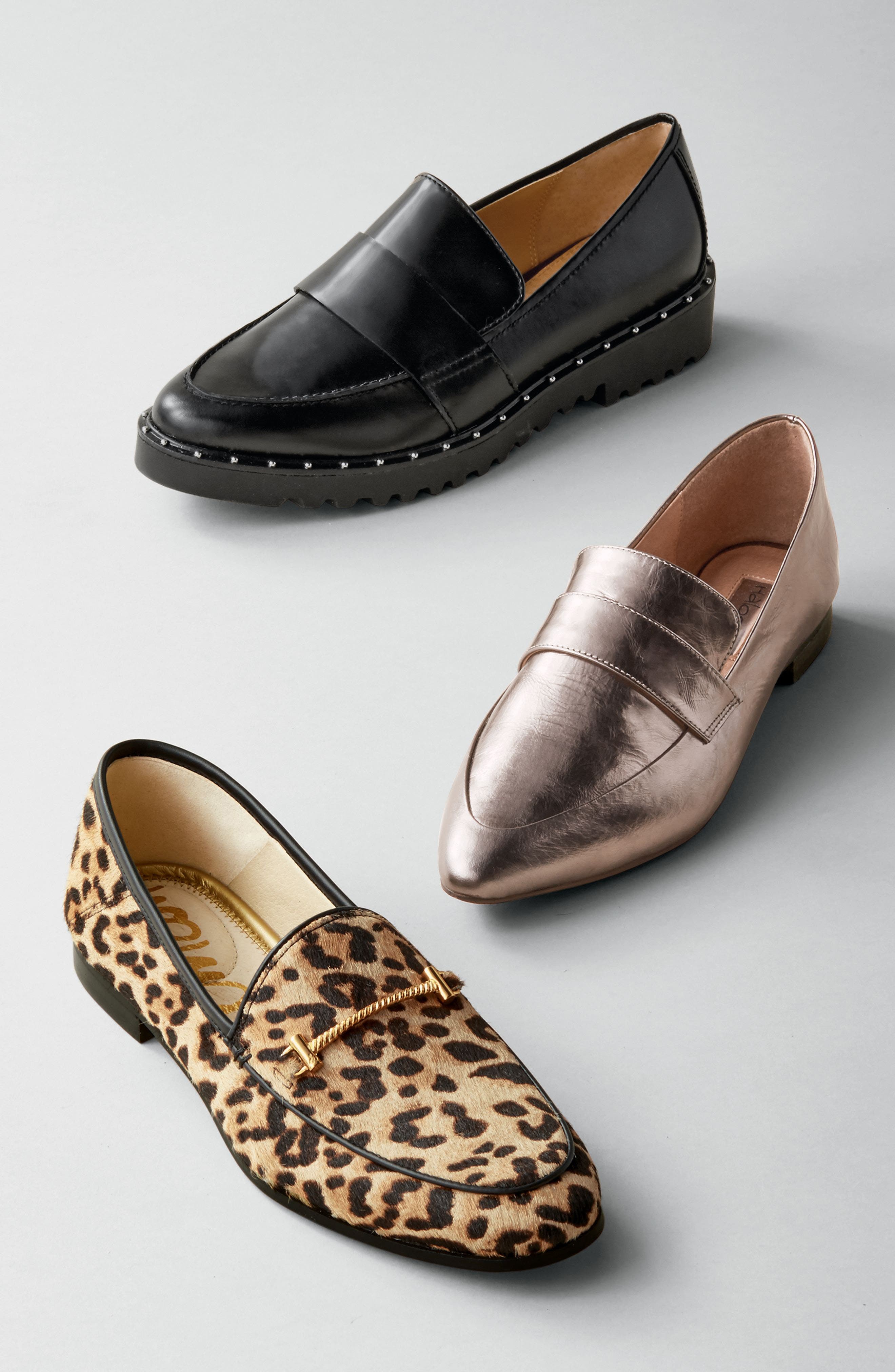 SAM EDELMAN Loraine Printed Calf Hair Loafers, Sand Leopard | ModeSens