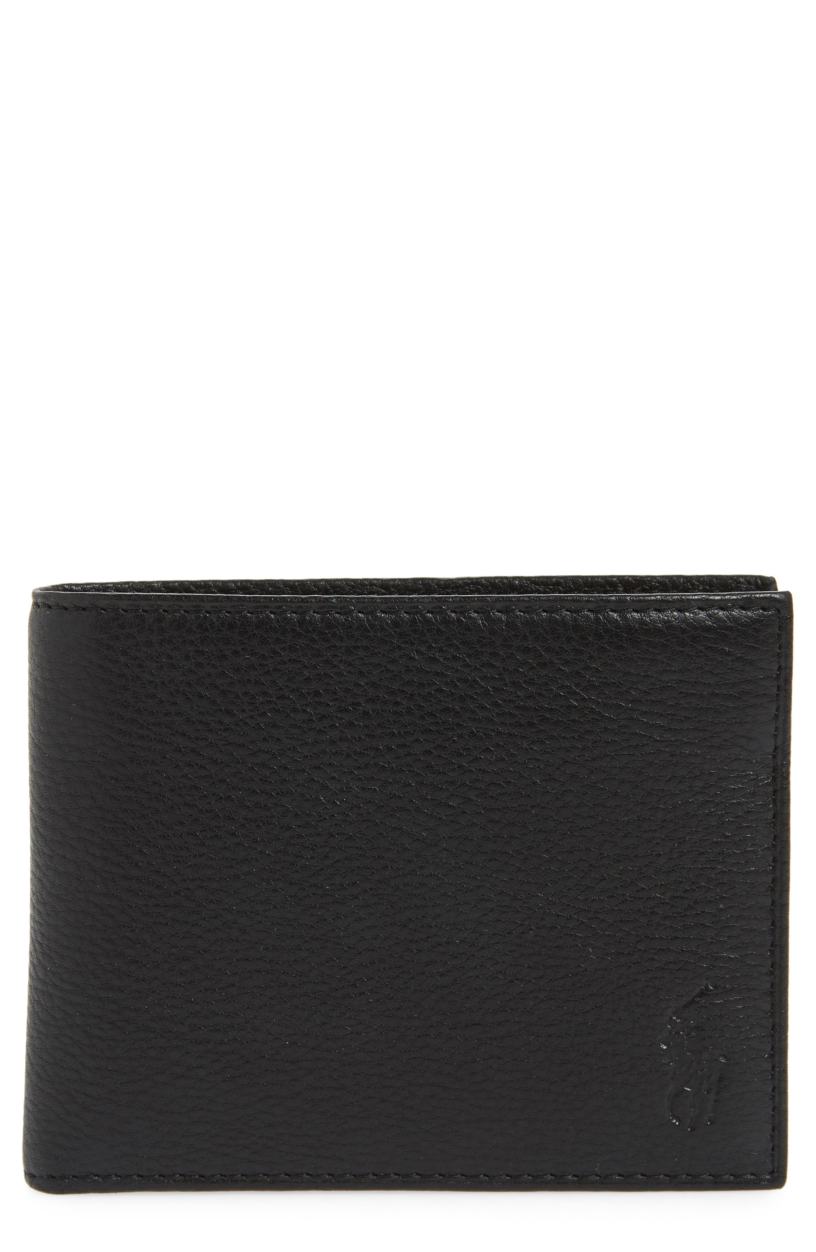 mens black leather wallet