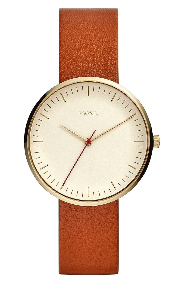 Fossil ESSENTIALIST LEATHER STRAP WATCH, 38MM
