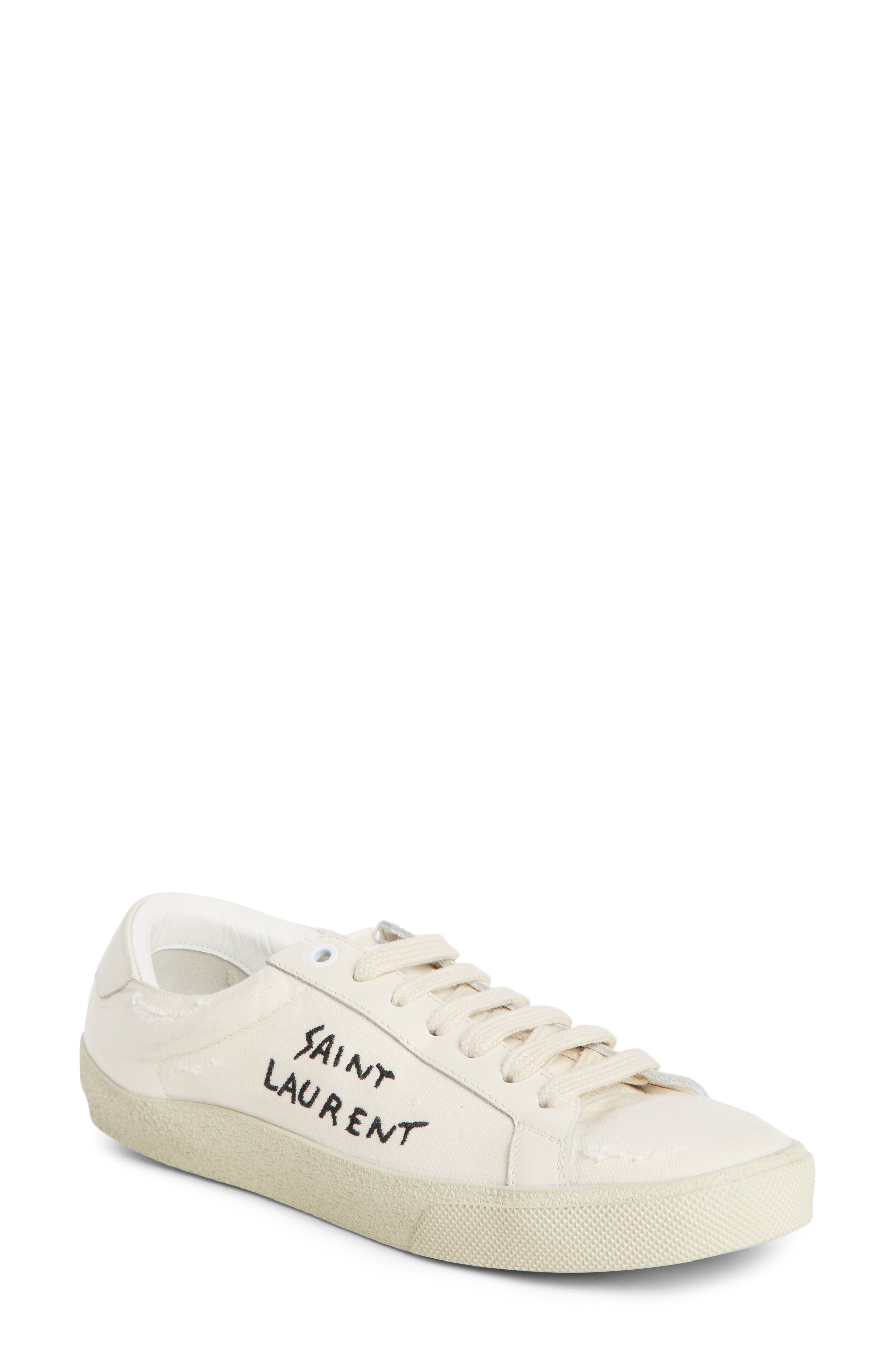 yves saint laurent white shoes