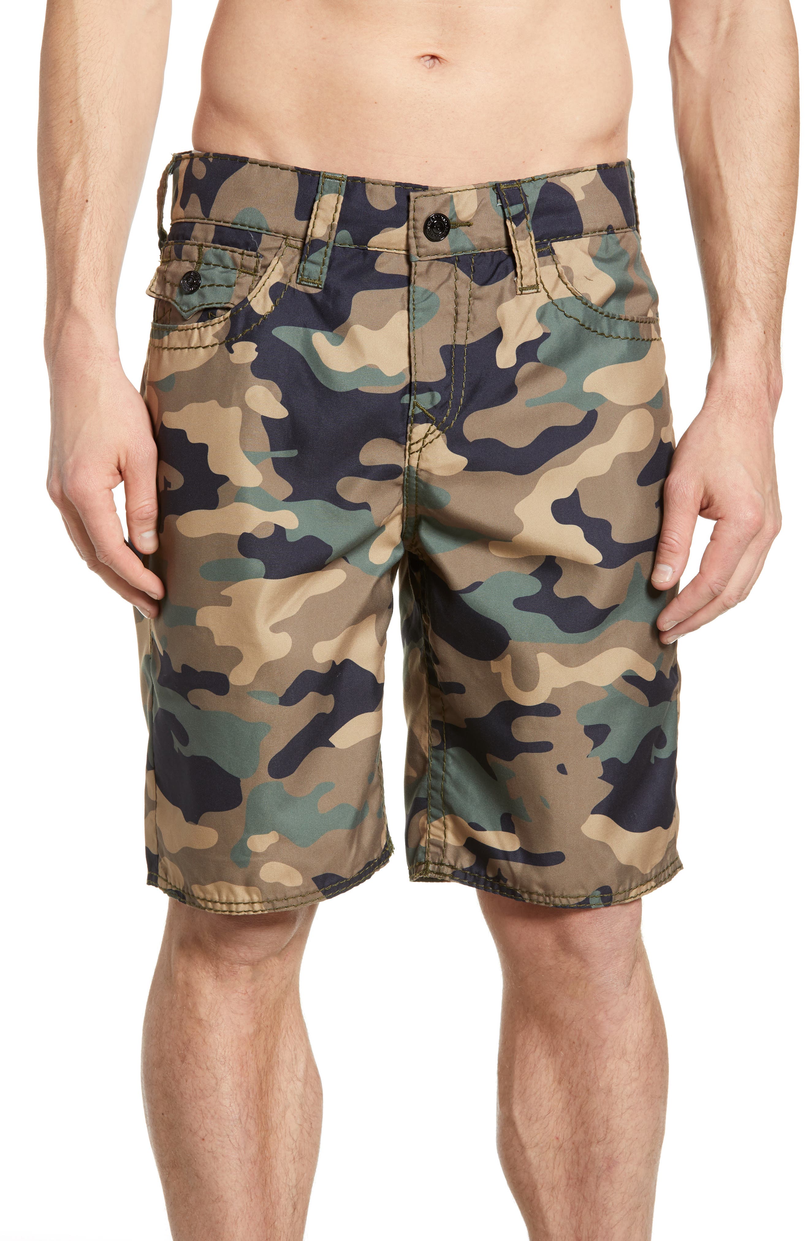 true religion camo shorts
