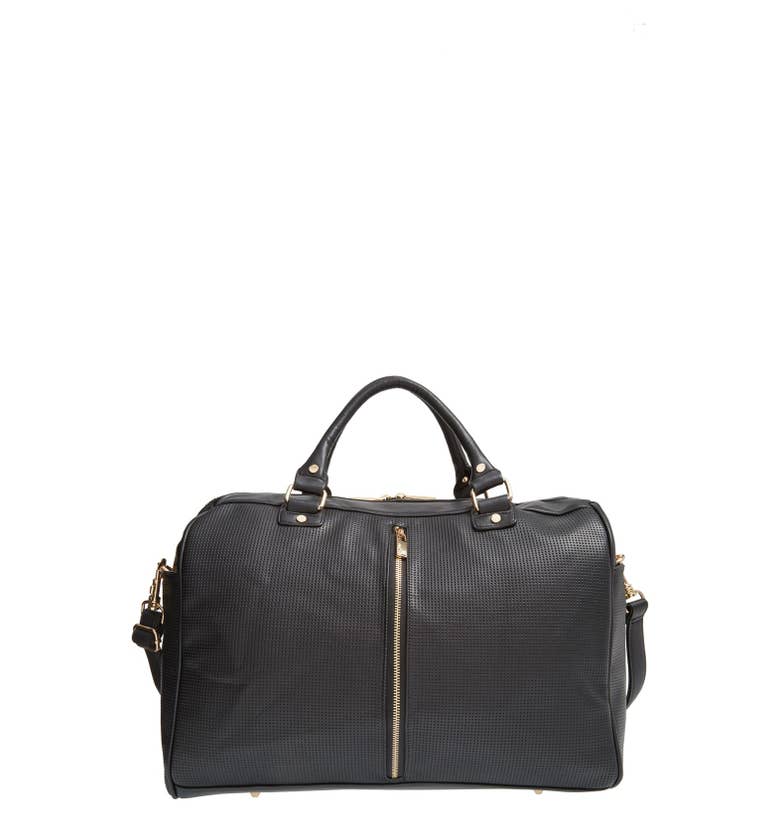 Deux Lux 'Downtown' Perforated Faux Leather Duffel Bag | Nordstrom