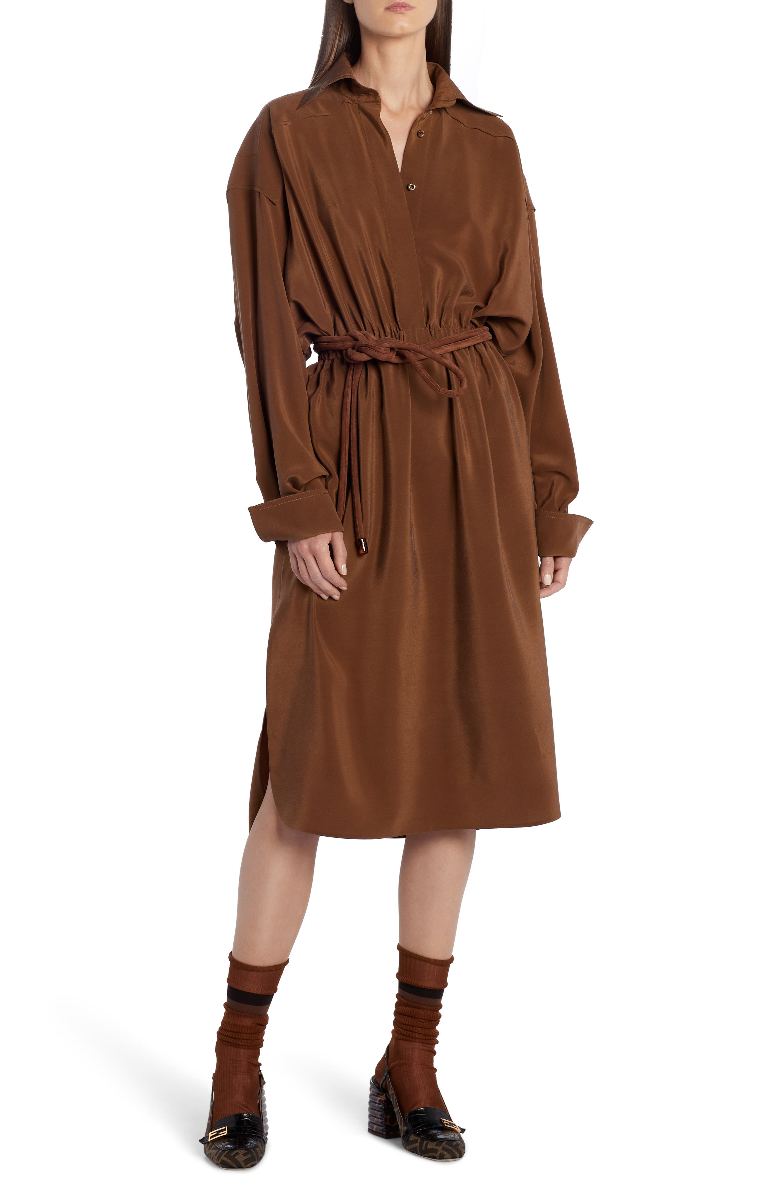 fendi brown dress