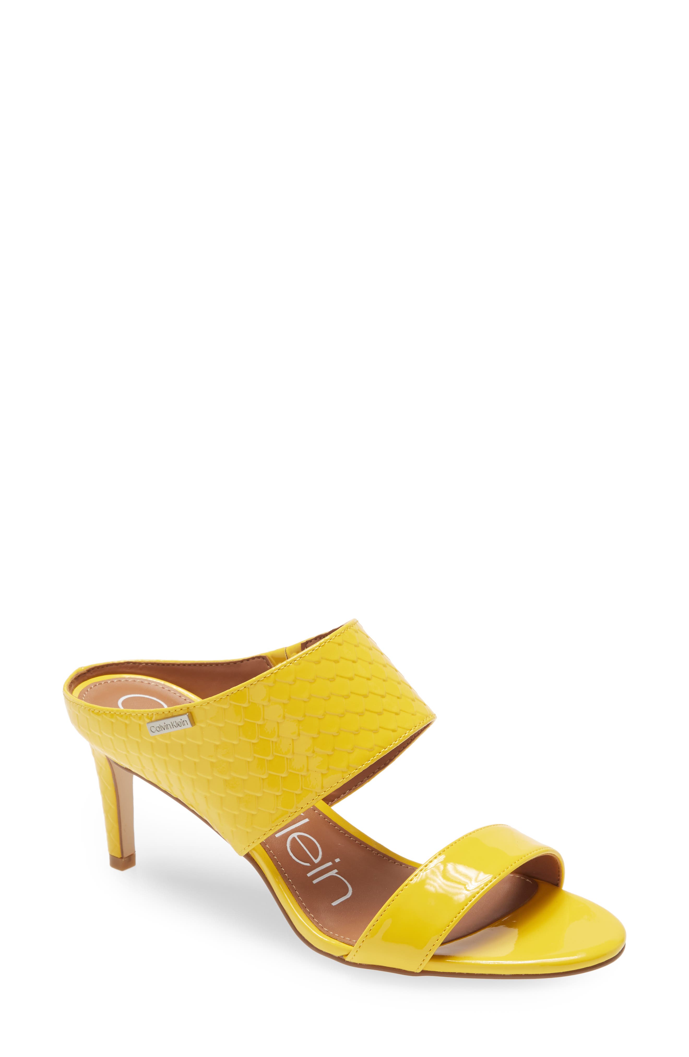 yellow sandal heels