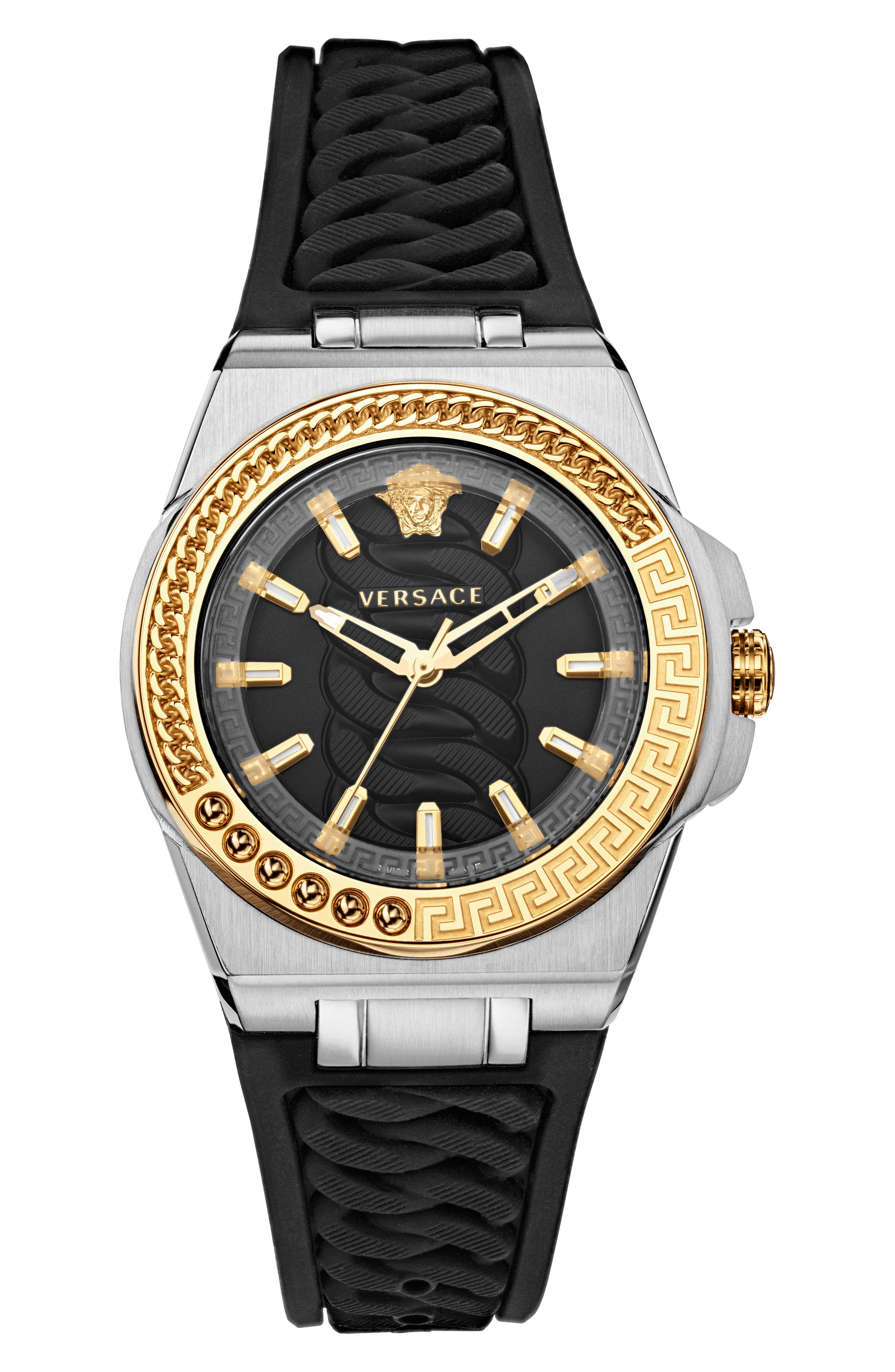 versace champagne metal univers watch