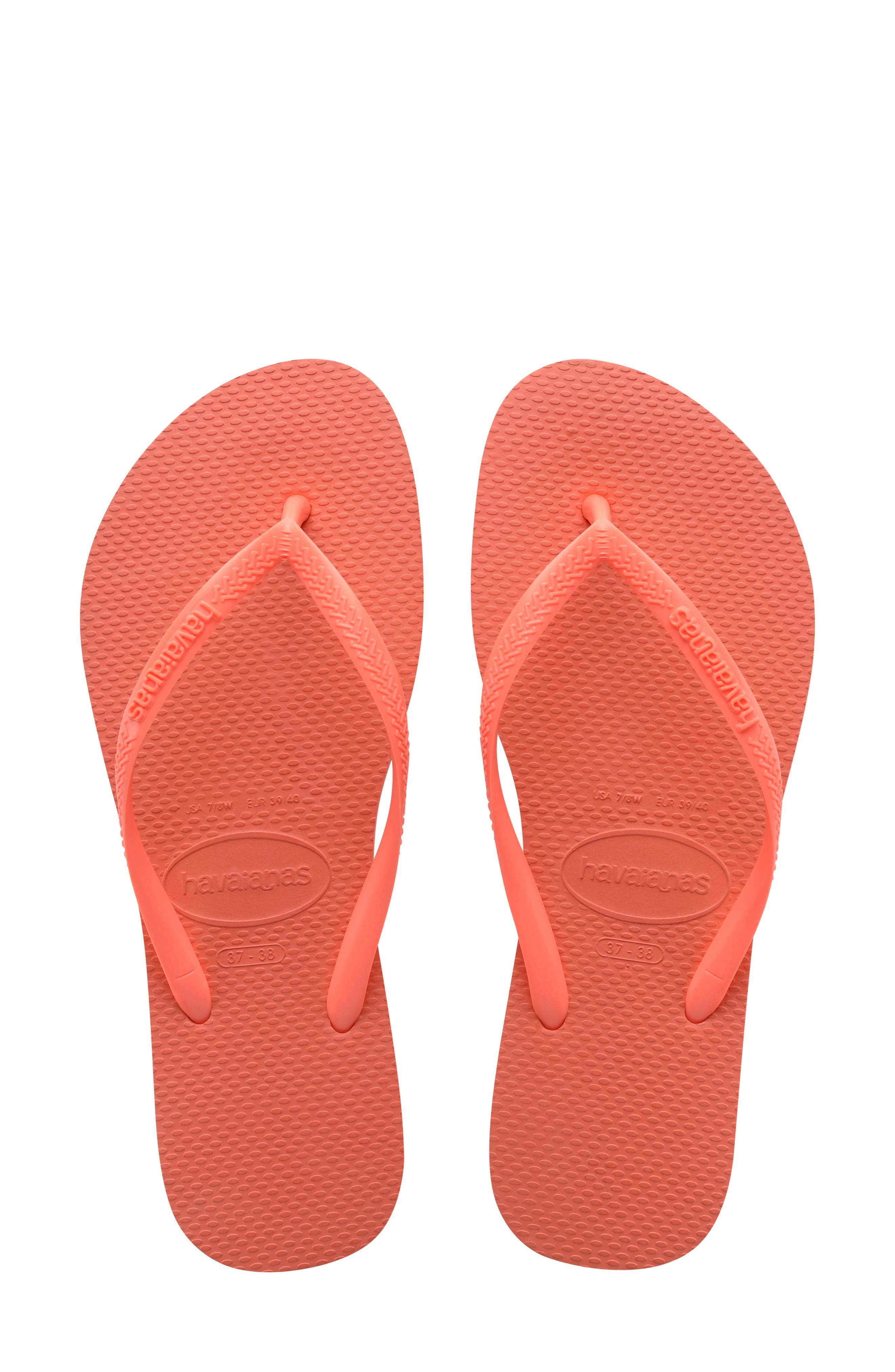red orange sandals
