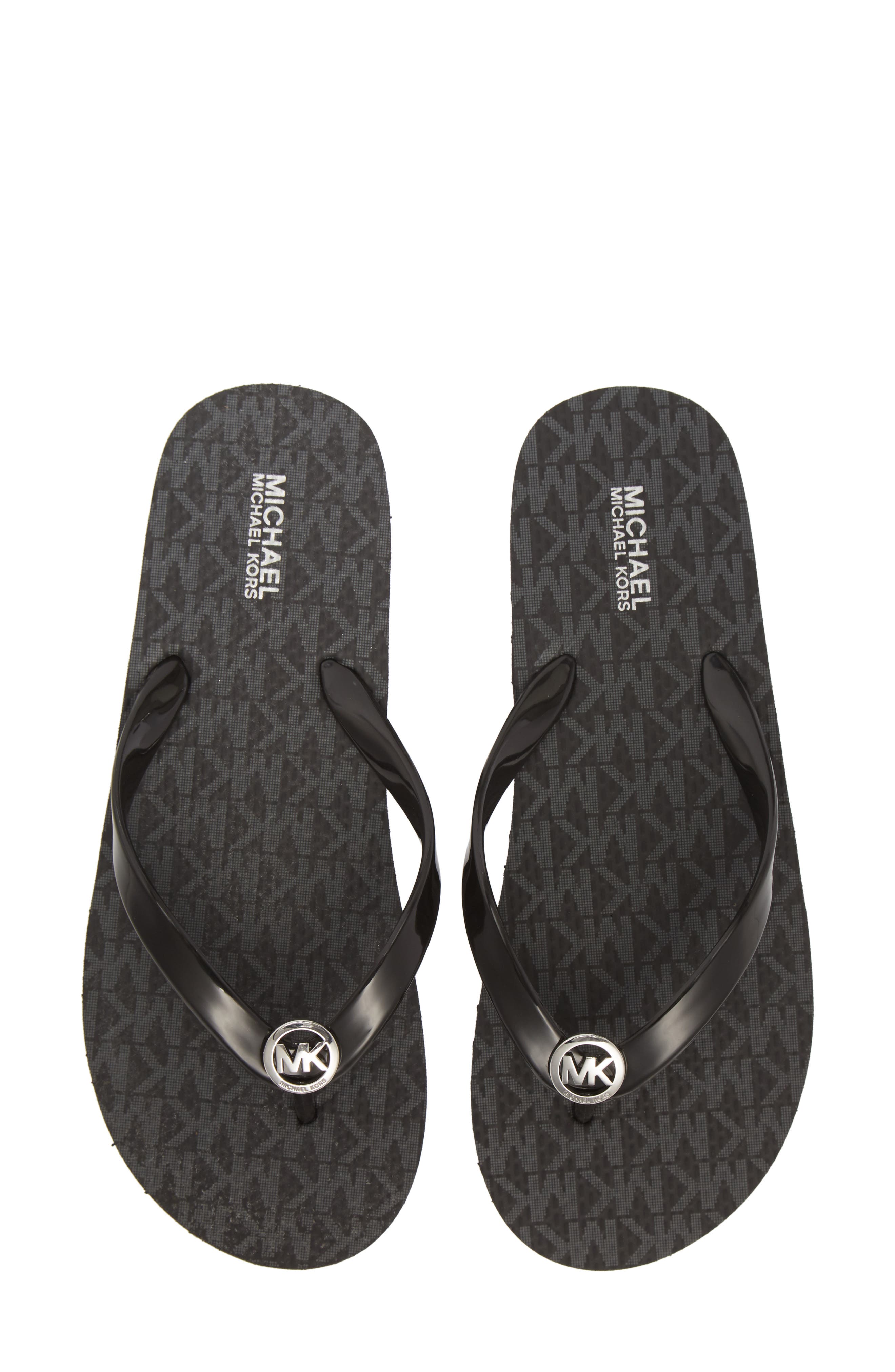 michael kors black and white sandals