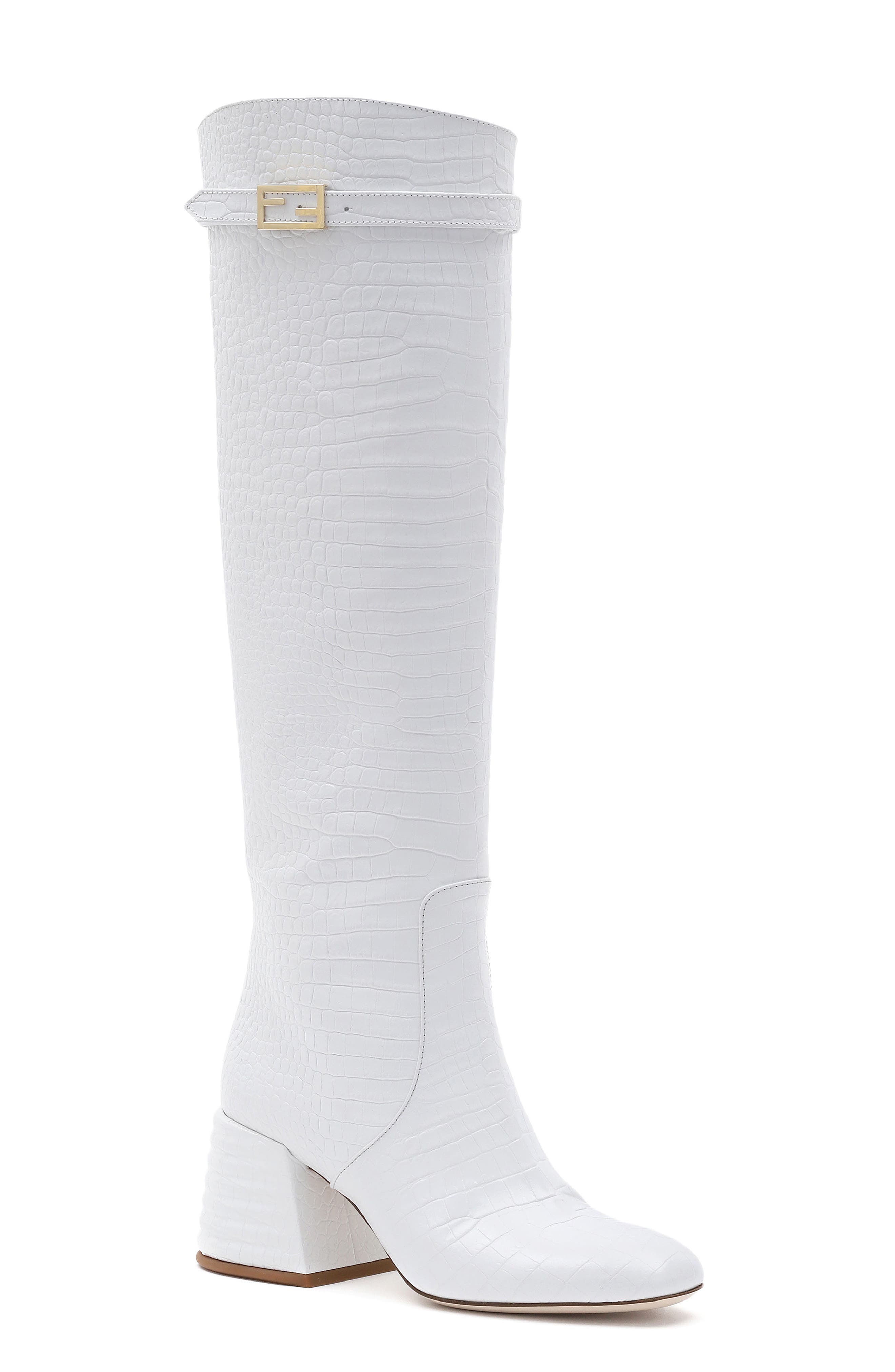 womens white knee high boots