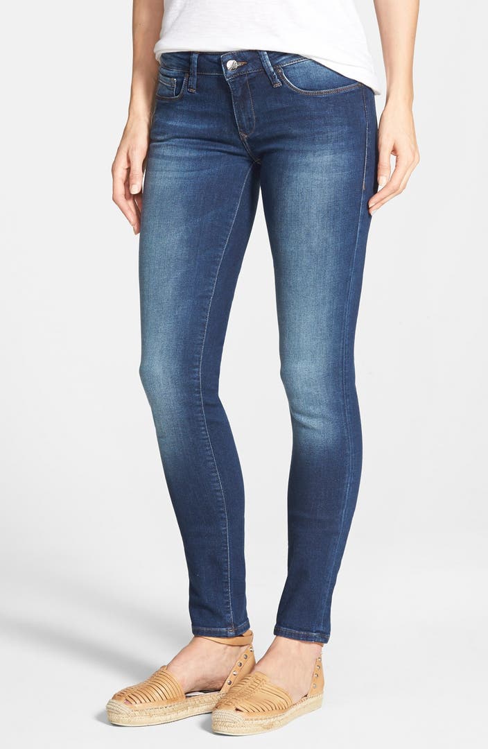 Mavi Jeans 'Serena' Low Rise Stretch Skinny Jeans (Dark Super) | Nordstrom