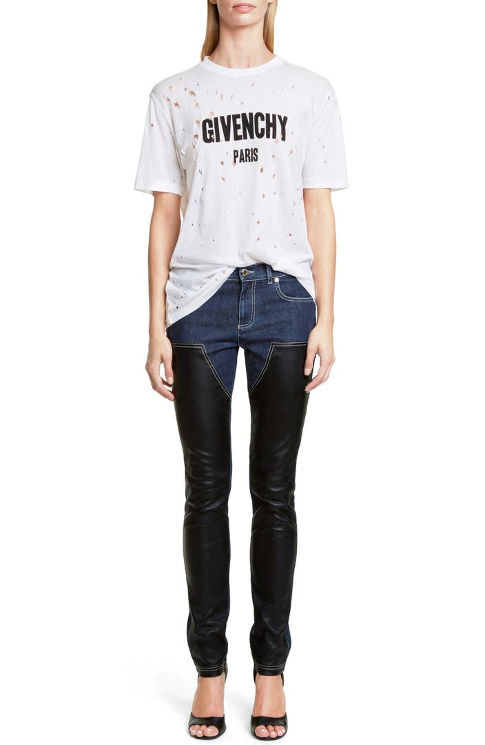 Givenchy Destroyed Cotton Tee | Nordstrom