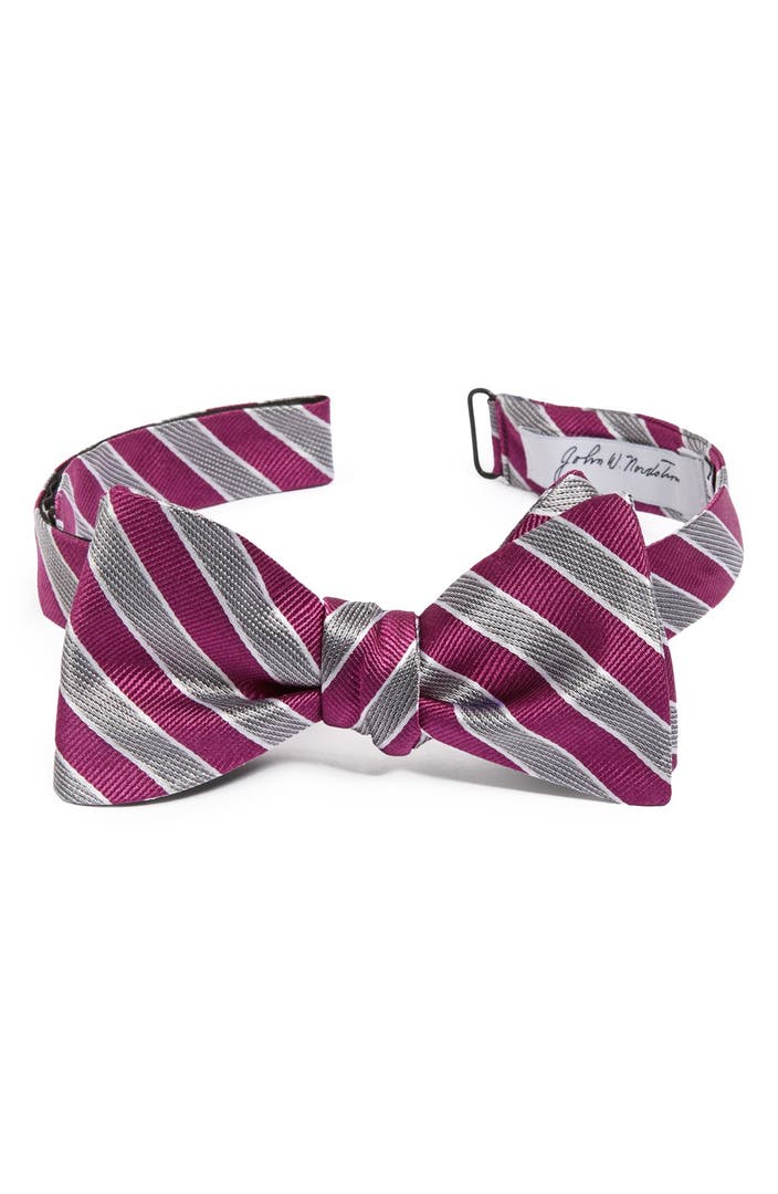John W. Nordstrom® Stripe Silk Bow Tie | Nordstrom
