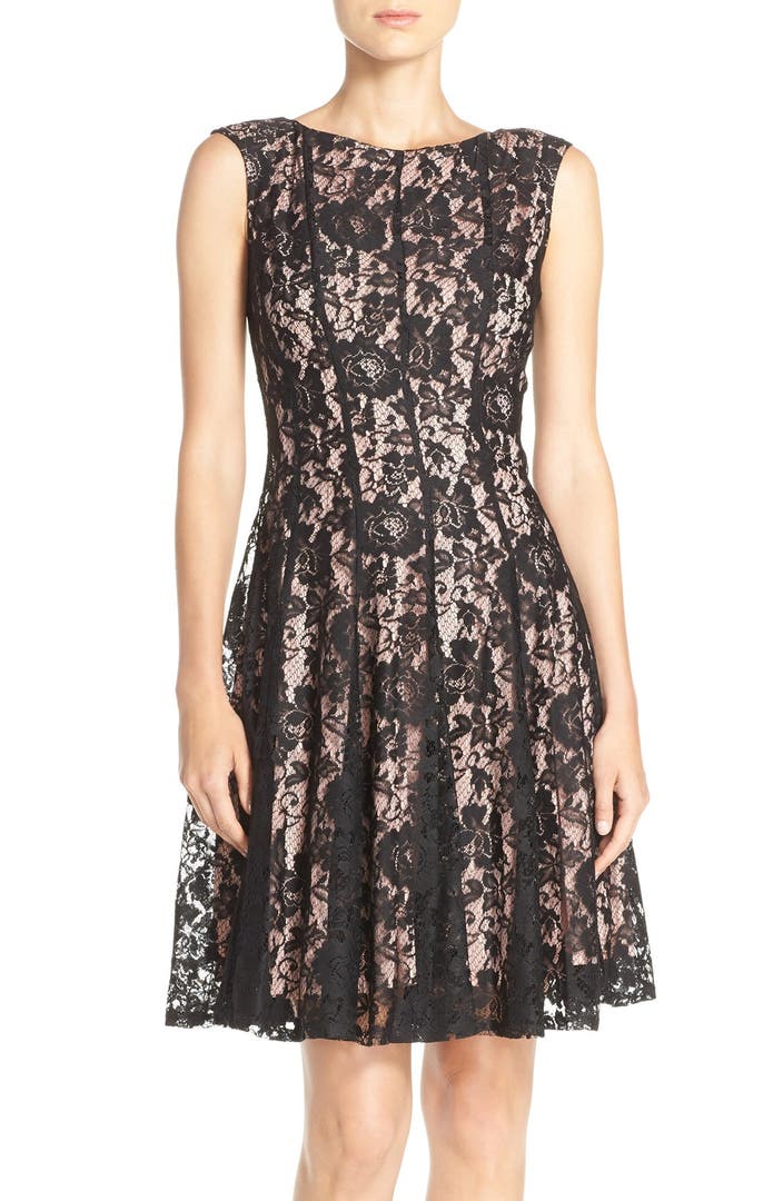 Gabby Skye Seamed Lace Fit & Flare Dress | Nordstrom