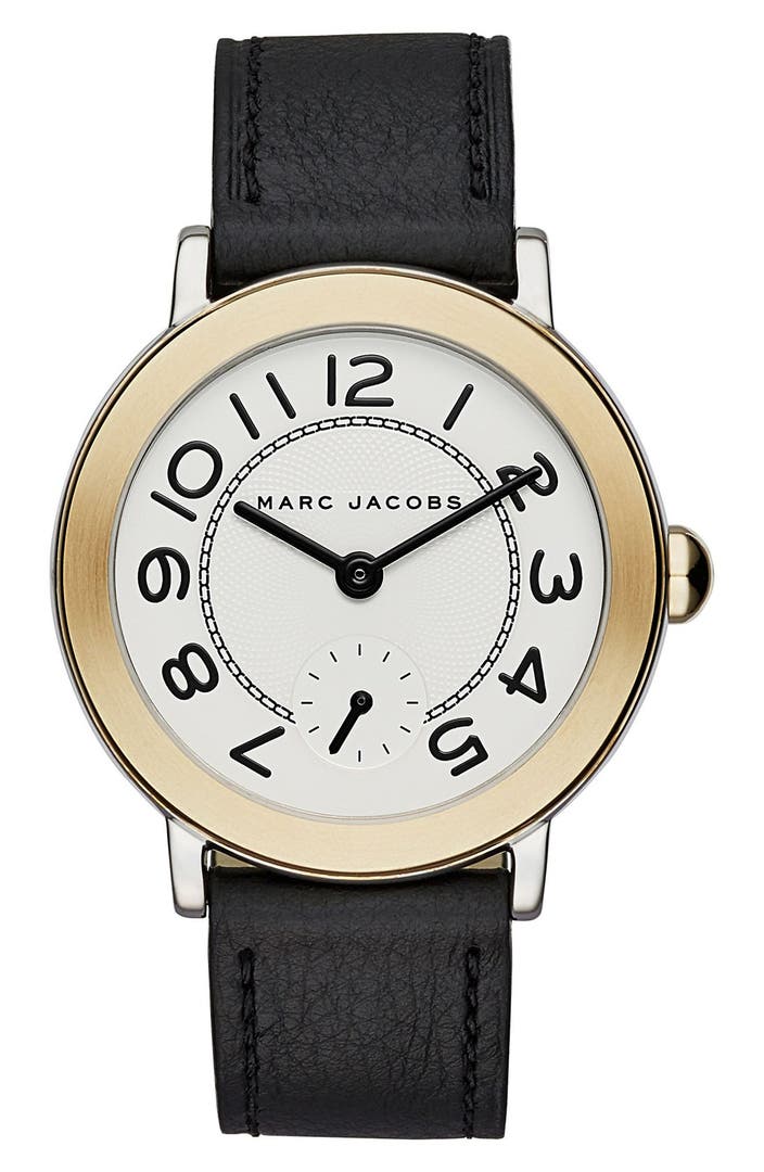 MARC JACOBS 'Riley' Leather Strap Watch, 36mm | Nordstrom