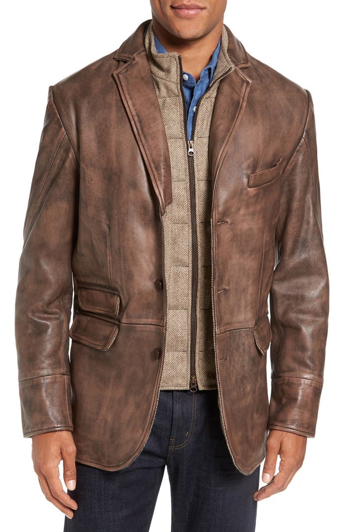 FLYNT Leather Hybrid Sport Coat | Nordstrom