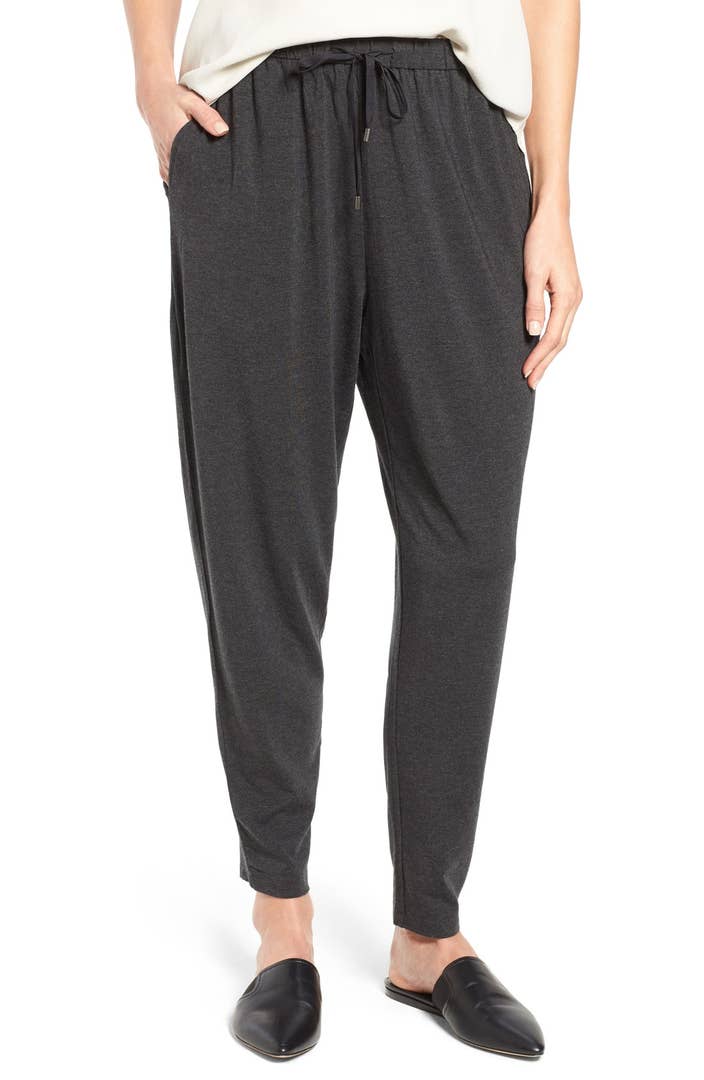 Eileen Fisher Cozy Stretch Jersey Slouchy Pants (Regular & Petite ...