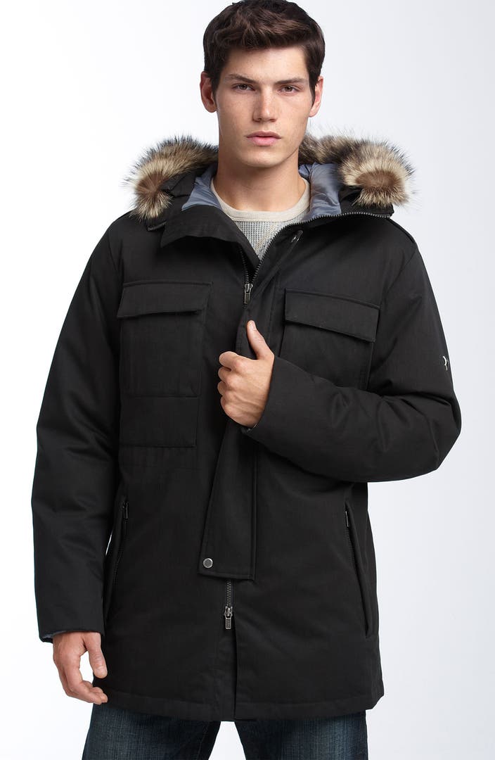 Victorinox Swiss Army® Hooded Down Parka with Raccoon Fur Trim | Nordstrom