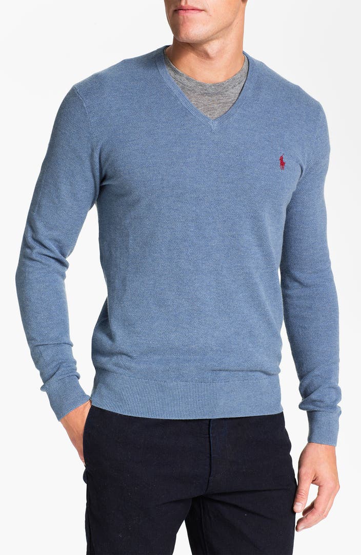 Polo Ralph Lauren V-Neck Cotton & Cashmere Classic Fit Sweater | Nordstrom