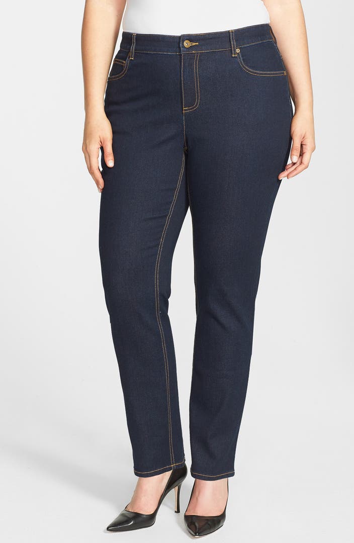 Two by Vince Camuto Classic Skinny Jeans (Midnight Denim) (Plus Size ...