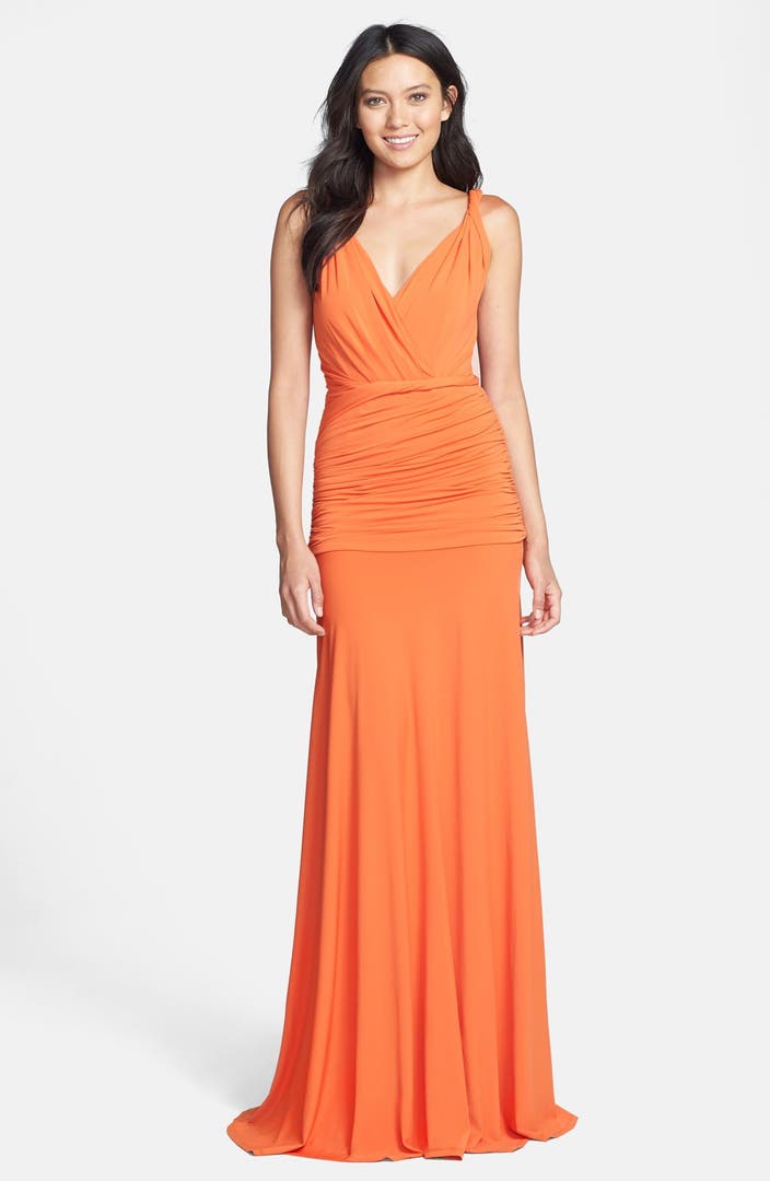 Halston Heritage Ruched Jersey Gown | Nordstrom