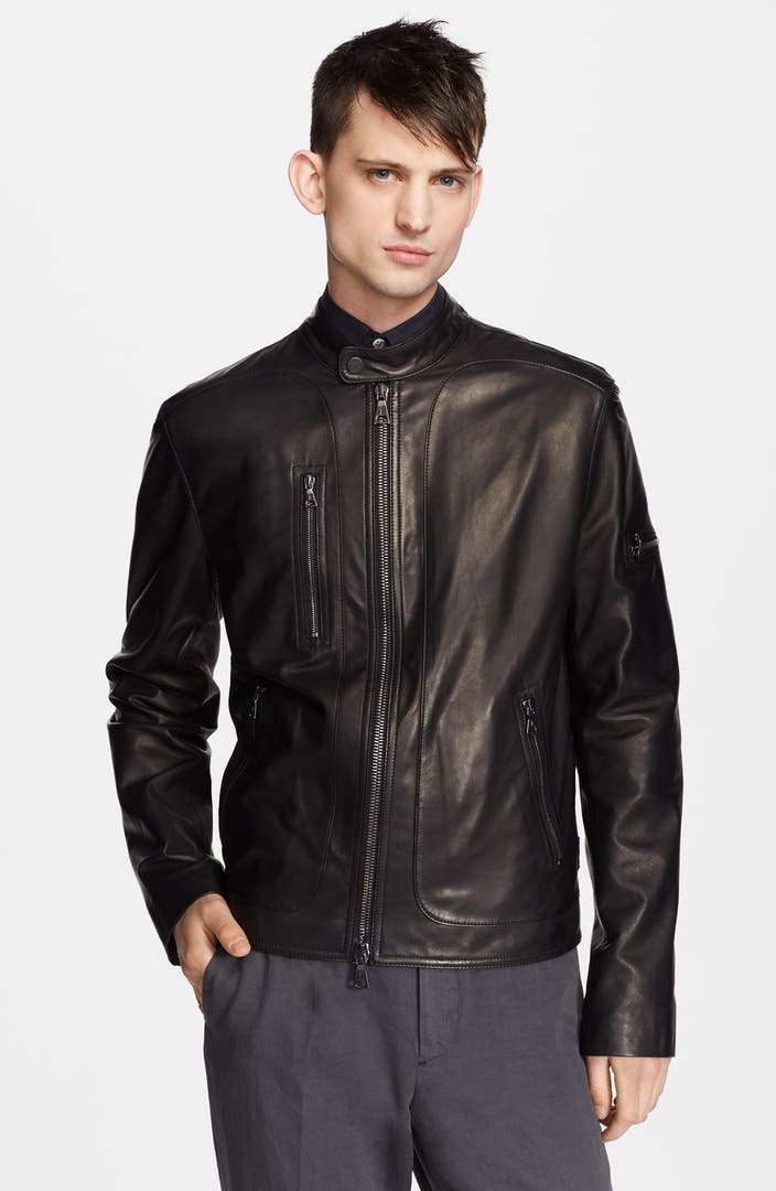 John Varvatos Collection Lambskin Leather Jacket | Nordstrom