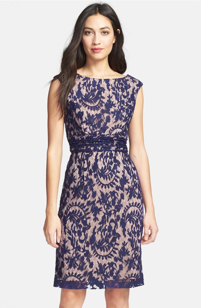 Adrianna Papell Lace Overlay Sheath Dress | Nordstrom